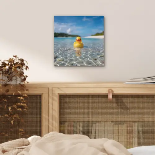 Tropisch - Badeend - geel aluminium wit klein -sfeer3