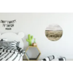 Illustratie - Landschap - Wit Wandcirkel aluminium klein -kinderkamer