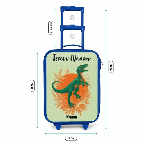 Dino - Natuur - Groen Kinderkoffer - Blauw klein -productfoto_formaten