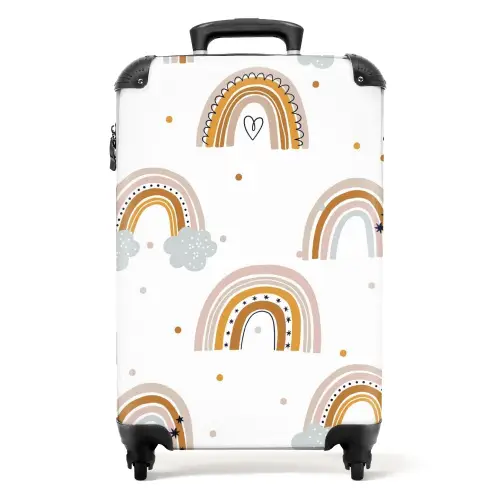 Regenboogregen Koffer - NBS - Handbagage middel -productfoto_recht