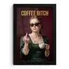 Koffie - Vrouw - Middelvinger fotolijst zwart zonder passe partout klein -3d