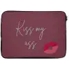 Kiss my ass - Lip - Bordeaux laptophoes neopreen klein -zkaufland3dotto