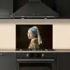 Meisje met de parel - Schilderij - Oude meesters - Vermeer keuken achterwand spatscherm klein -sfeer1