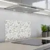 Wit - Penseelstreken - Reliëfeffect keuken achterwand spatscherm klein 900 -3d_schuin