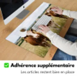 Koeien - Portret - Weide - Boerderij - Nieuwsgierig Muismat XXL klein -zsfeer3_frans