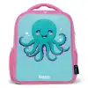 Octopus - Water - Blauw Kinderrugzak - Roze middel -3d