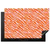Strepen - Dynamisch - Oranje Inductie beschermer vinyl 3mm klein 276 -3d