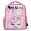 Eenhoorn - Glitters - Regenboog - Pastel Kinderrugzak - Roze middel -3d