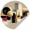 Abstract - Vormen - Beige - Texturen Wandcirkel behangsticker klein -3d