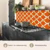 Oranje - Ruitpatroon - Wit keuken achterwand 2 middel 871 -usp_NL