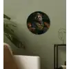 Panda - Hoed - Bril - Pak Wandcirkel kunststof plaat 5mm dik klein -sfeer3