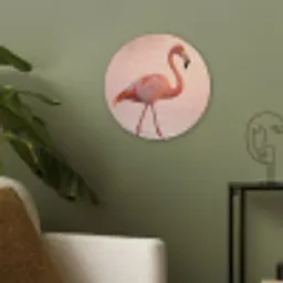 Flamingo - Water - Roze Akoestische PET Vilt - Rond klein -sfeer2