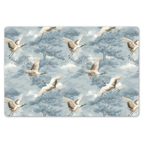 Wolken - Kraanvogels - Blauw Placemat vinyl groot 368 -zzsfeer1_Kitchenyeah-website