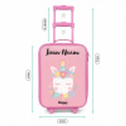 Eenhoorn - Bloemen - Roze Kinderkoffer - Roze klein -productfoto_formaten