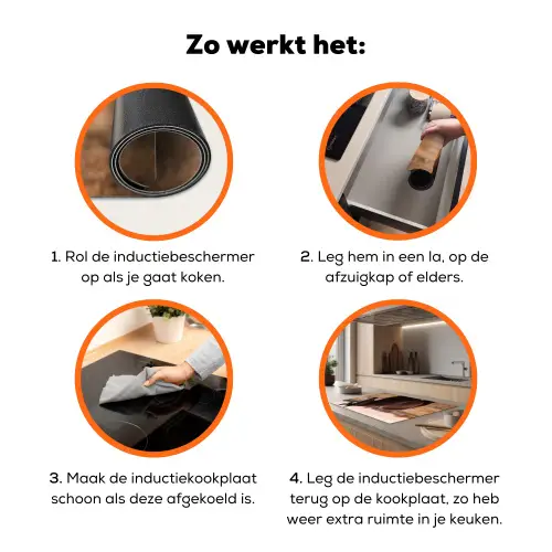 Paard - Zonsondergang - Bruin Inductie beschermer vinyl 3mm klein -zzzzzzz-td-werking