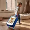 Luipaard welp op een schommel waterverf illustratie Kinderkoffer - Blauw klein -sfeer1