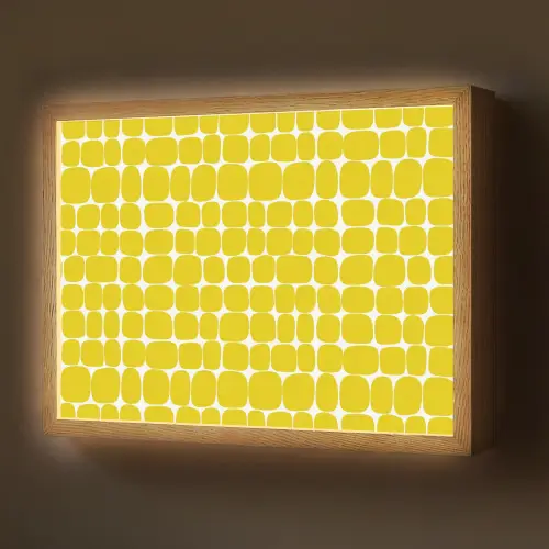 Stippen - Modern - Geel Light Box met batterij (Wandlamp) middel 907 -z3d_website