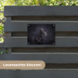 Portret - Paard - Donker tuinposter los doek klein -sfeer3