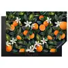 Sinaasappels - Bloesems - Bladeren - Tropisch Inductie beschermer vinyl 3mm klein -3d
