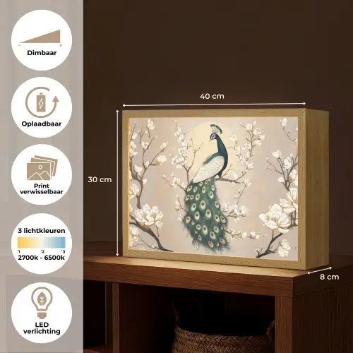 Pauw - Tak - Bloemen Light Box met batterij (Wandlamp) middel -USP_websiteoverzichtNL