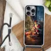 Kerstman - Haard - Donker Hoesje iPhone 16 Pro Max met koord klein -sfeer4