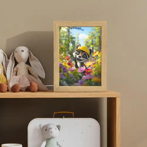 Wasbeer  - Natuur - Bloemen - Bouwhelm Light Box met kabel klein -sfeer2_kind