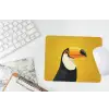 Toekan - Minimalistisch - Snavel - Oranje muismat rubber klein -witbureau