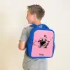 Escar-Go - Roze Kinderrugzak - Blauw middel -sfeer2