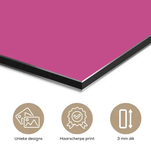 Girl power - Hart - Roze - Rood aluminium wit klein -closeup_NL