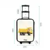 Kiepwagen - Getekend - Geel Kinderkoffer - Zwart klein -productfoto_formaten