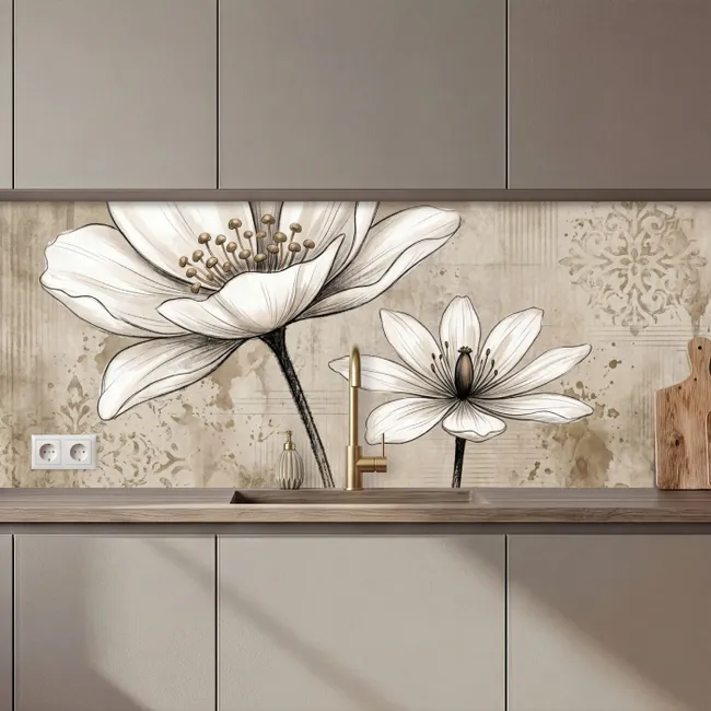 Keuken achterwand - Modern - Design - Wit