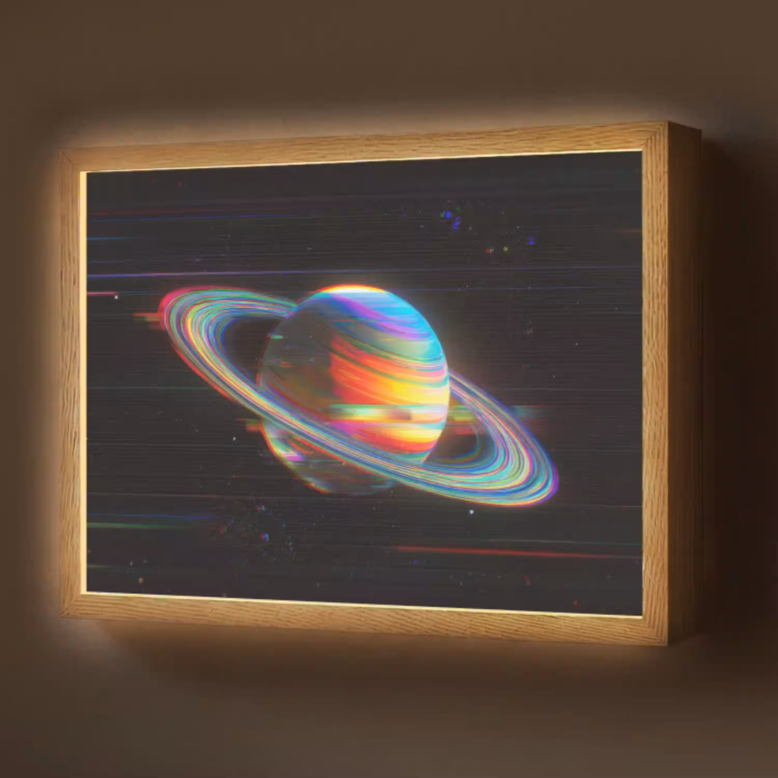Planeet - Cirkel - Kleurrijk Light Box met batterij (Wandlamp) middel -z3d_website