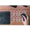 Vintage - Motief - Kleurrijk muismat rubber klein 262 -toetsenbord