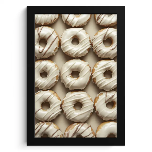 Donuts - Chocolade - Wit - Beige KitchenYeah - Keuken - Fotolijst klein -3d