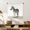Zebra - Meisjes - Dieren - Kinderen - Jongens Wandkleed katoen klein -sfeer5