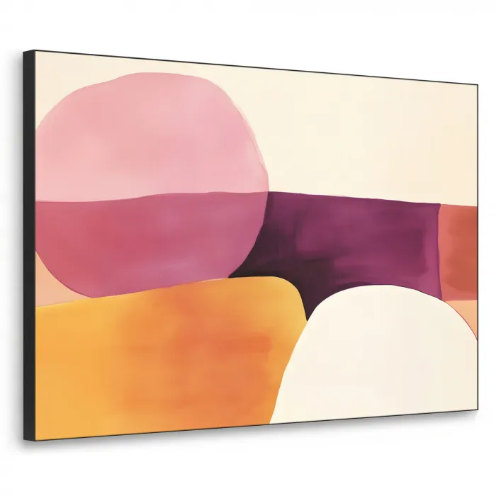 Vormen - Abstract - Kleurrijk Textielframe zwart klein -3d