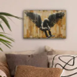 Graffiti - Kunst - Vleugels - Street art - Banksy canvas 2cm klein -sfeer1