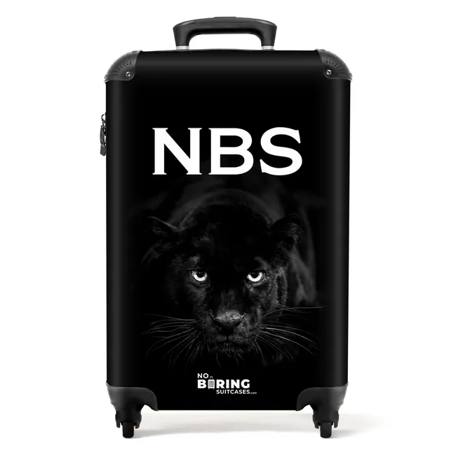 Koffer - Zwart/wit panter