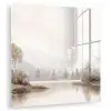 Rivierlandschap - Minimalistisch - Aardetinten plexiglas 5mm klein -zzzproduct_nieuw