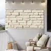 Bakstenen - Muur - Licht - Wit Tuinposter op houten frame 2 cm dik xxl -sfeer1