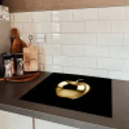 Appel - Goud - Chrome - Zwart Inductie beschermer vinyl 3mm middel -sfeer3