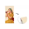 Illustratie - Mascara - Vrouw - Geel fotobehang vinyl groot -3d