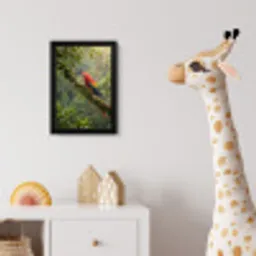 Ara - Jungle - Rood fotolijst zwart zonder passe partout klein -usfeer4_kinderkamer