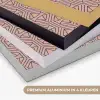 Donkerblauw - Roze - Patroom - Symmetrisch Textielframe zwart klein 947 -USP_kleurenNL