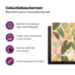 Patroon - Bloemen - Kleurrijk Inductie beschermer vinyl 3mm middel -zzzzzzz-cc-usp