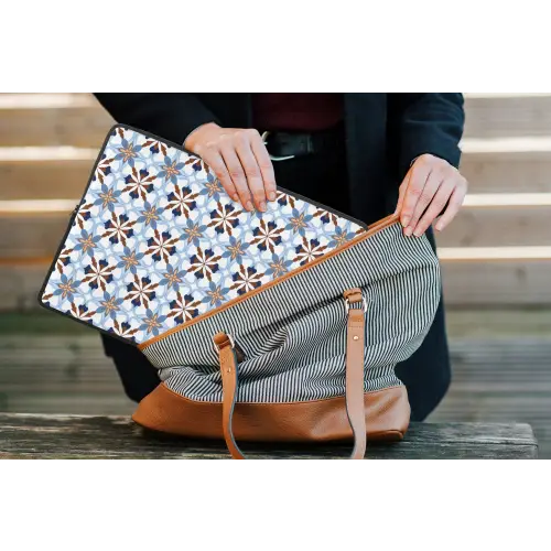 Ornament - Tegel - Kleurrijk laptophoes neopreen klein 279 -tas