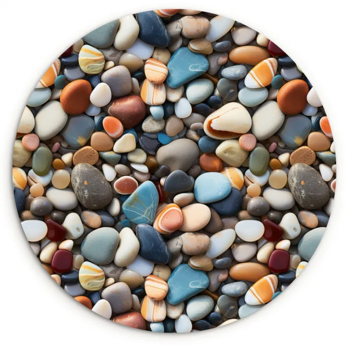 Kleuren - Strepen - Kiezels Wandcirkel kunststof plaat 5mm dik klein 188 -3d