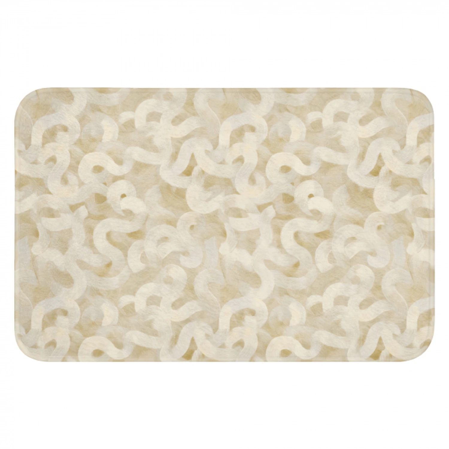 Abstract - Lijnen - Beige Badmat klein 997 -3d