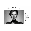 Vrouw - Lolly - Zwart Placemat vinyl groot -specs