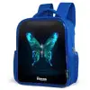 Magische digitale vlinder Kinderrugzak - Blauw middel -schuin